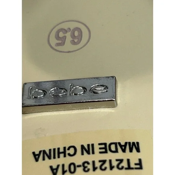 Bebe Clear Rhinestone Ankle Strap Lucite Heel Sandals Size‎ 6.5 - Picture 5 of 7